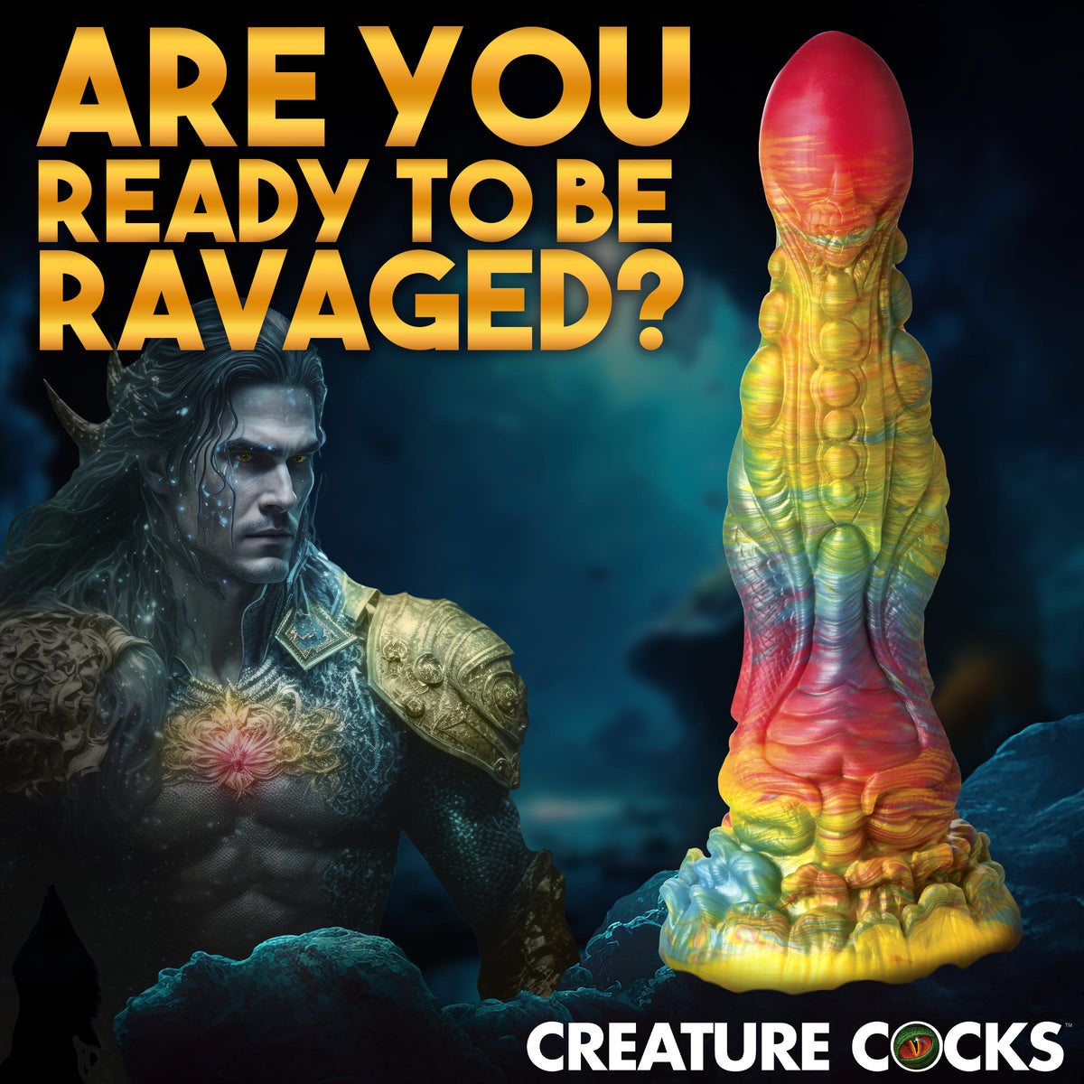 Majestic Merman Silicone Dildo, Silicone (view 3)