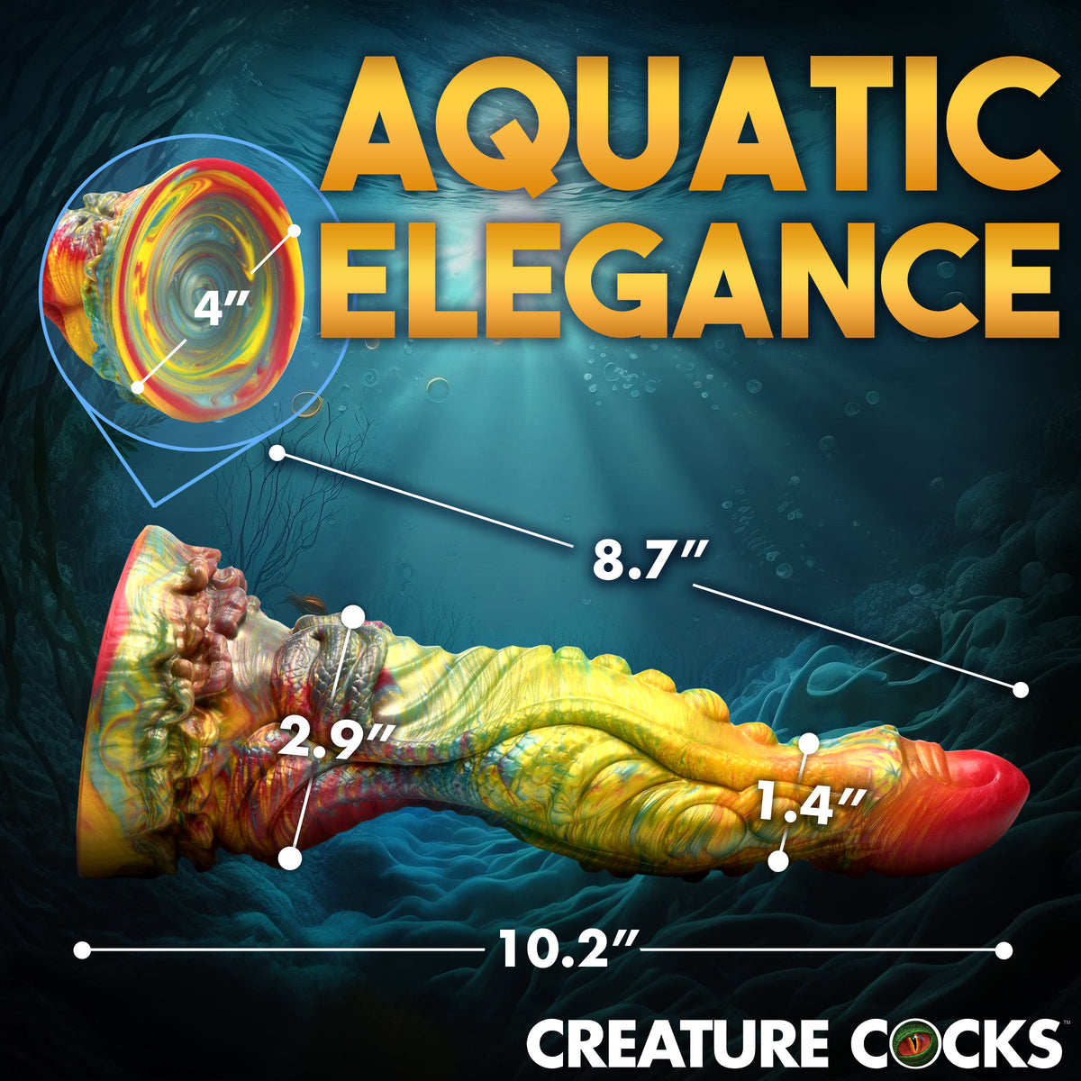 Majestic Merman Silicone Dildo, Silicone (view 4)