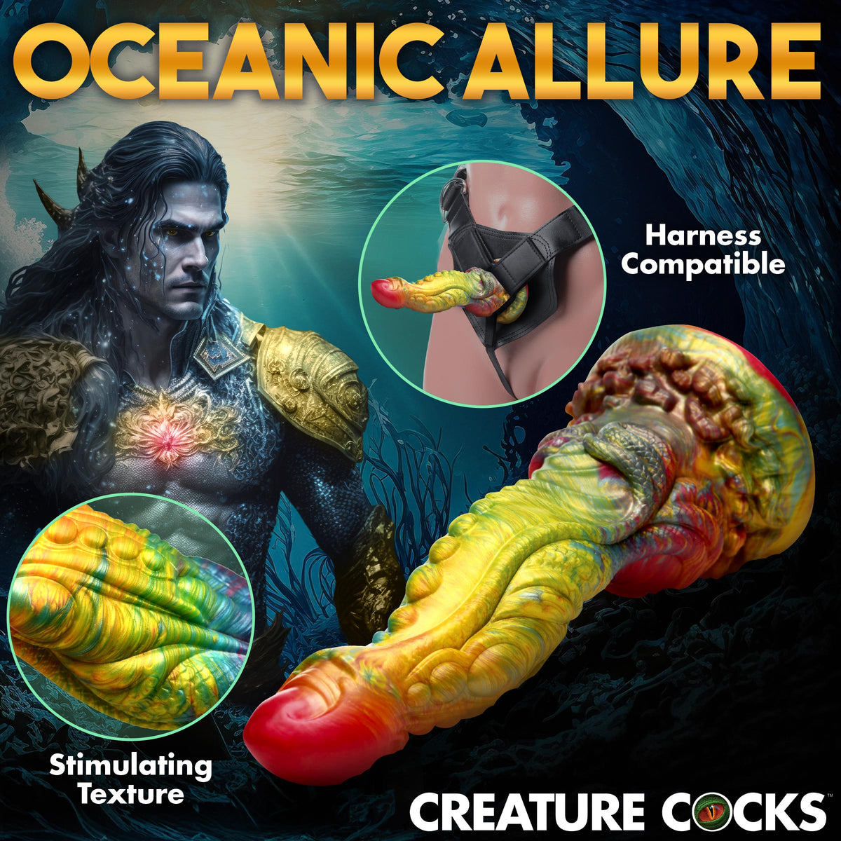 Majestic Merman Silicone Dildo, Silicone (view 6)