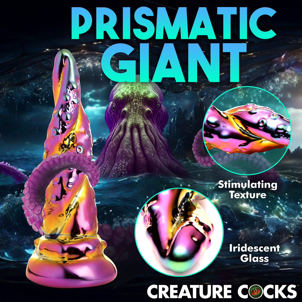 Enchantress Rainbow Glass Dildo, Glass (view 6)