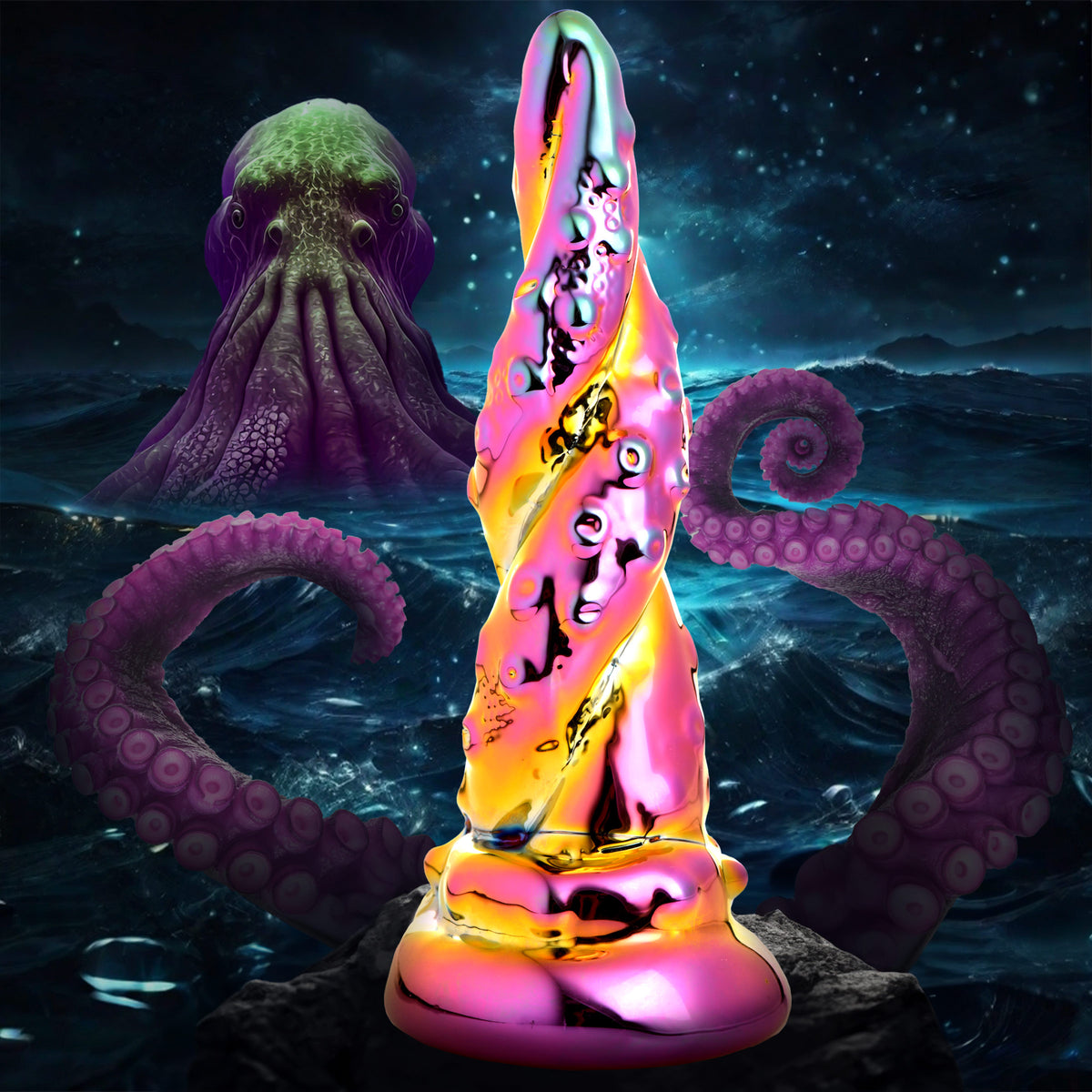 Enchantress Rainbow Glass Dildo, Glass