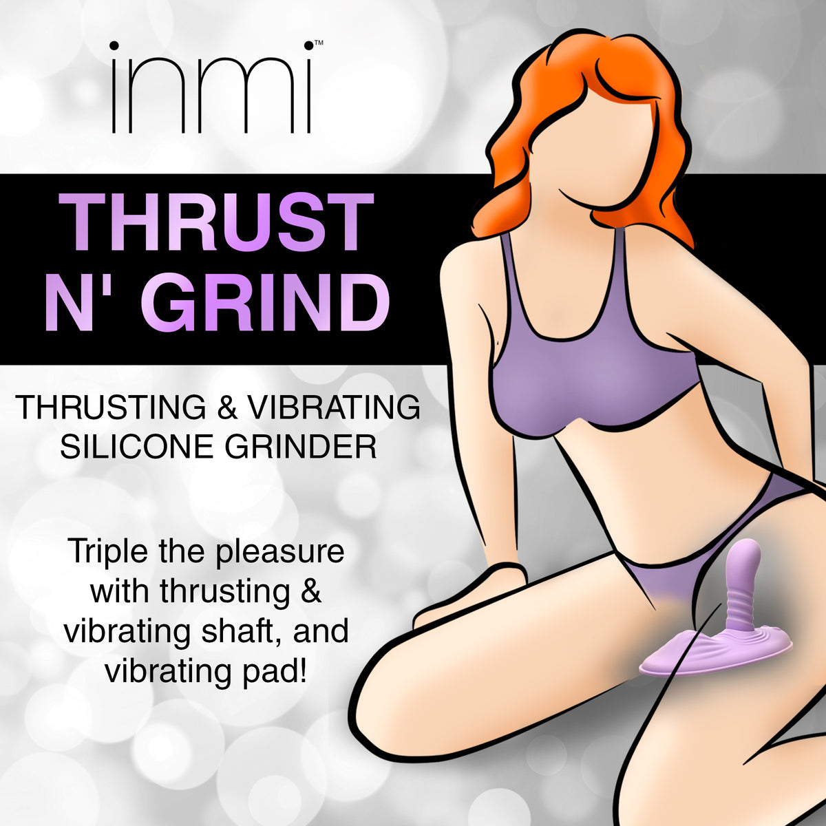 Thrust n' Grind Thrusting and Vibrating Silicone Sex Grinder – vibrator, Silicone (view 2)