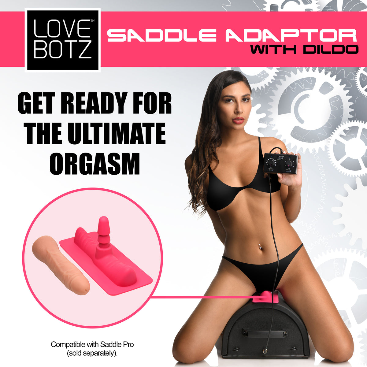Saddle Adapter with Dildo, Silicone (view 2)