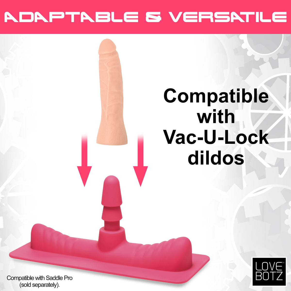 Saddle Adapter with Dildo, Silicone (view 6)
