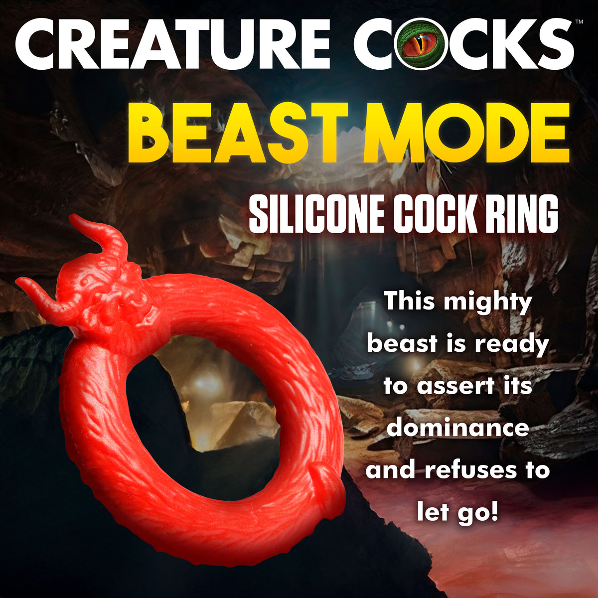 Beast Mode Silicone Cock Ring, Silicone (view 2)