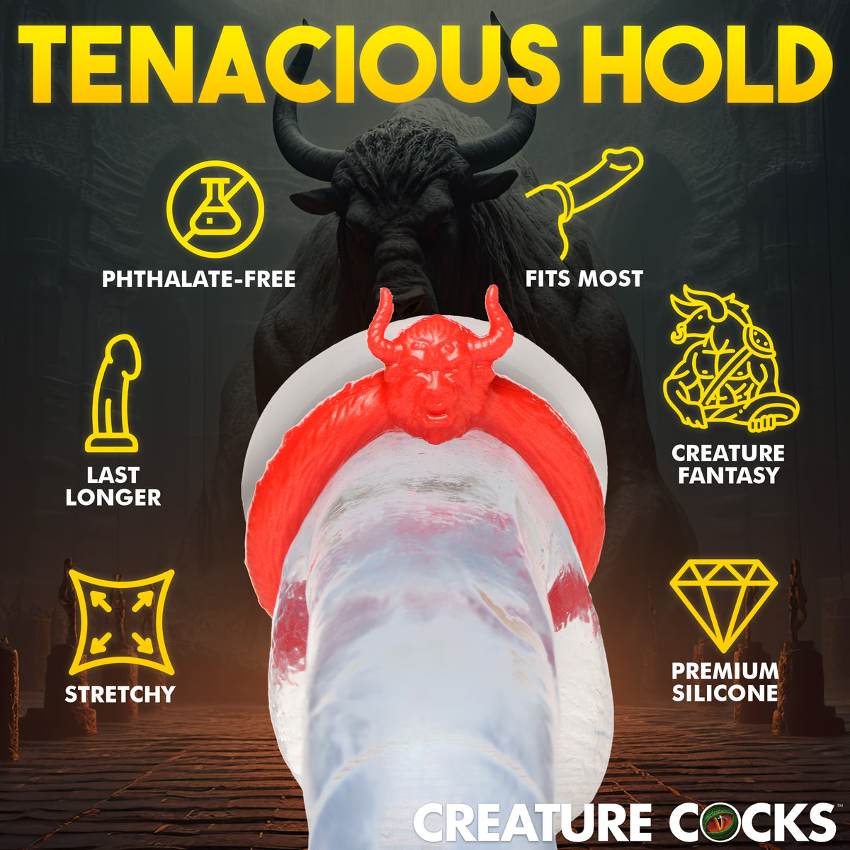 Beast Mode Silicone Cock Ring, Silicone (view 5)