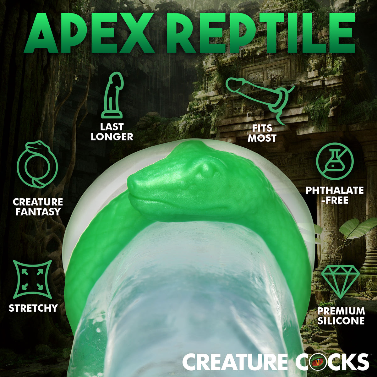 Serpentine Silicone Cock Ring, Silicone (view 5)