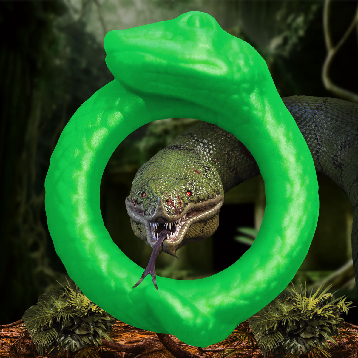 Serpentine Silicone Cock Ring, Silicone
