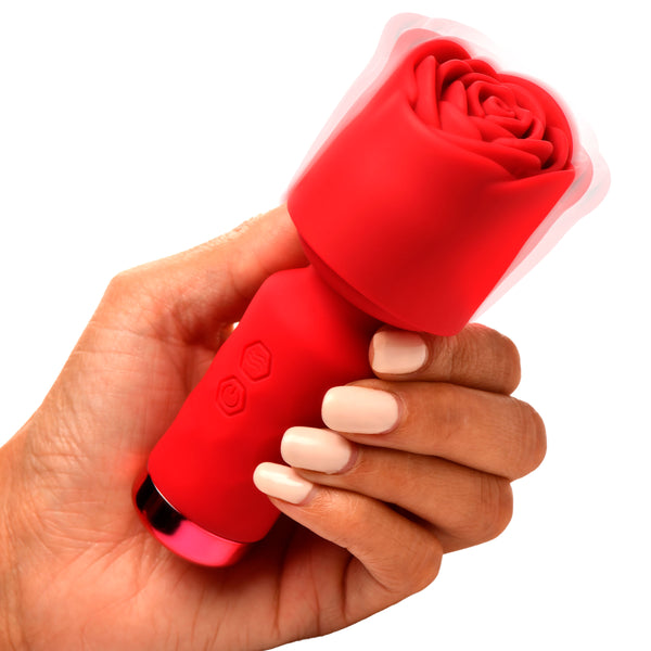 Pleasure Rose-Petite Mini Silicone Rose Wand – wand massager, Silicone
