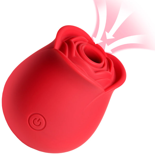 The Perfect Rose Clitoral Stimulator - Red – clitoral suction toy, Silicone