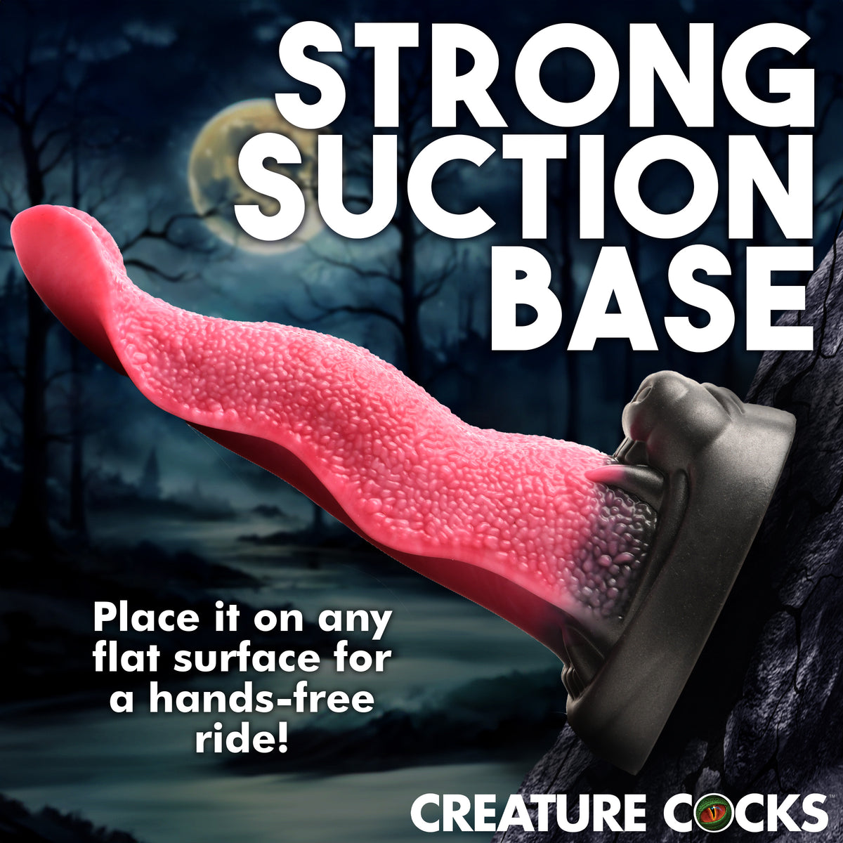 Wolf's Lick Silicone Dildo, Silicone (view 4)