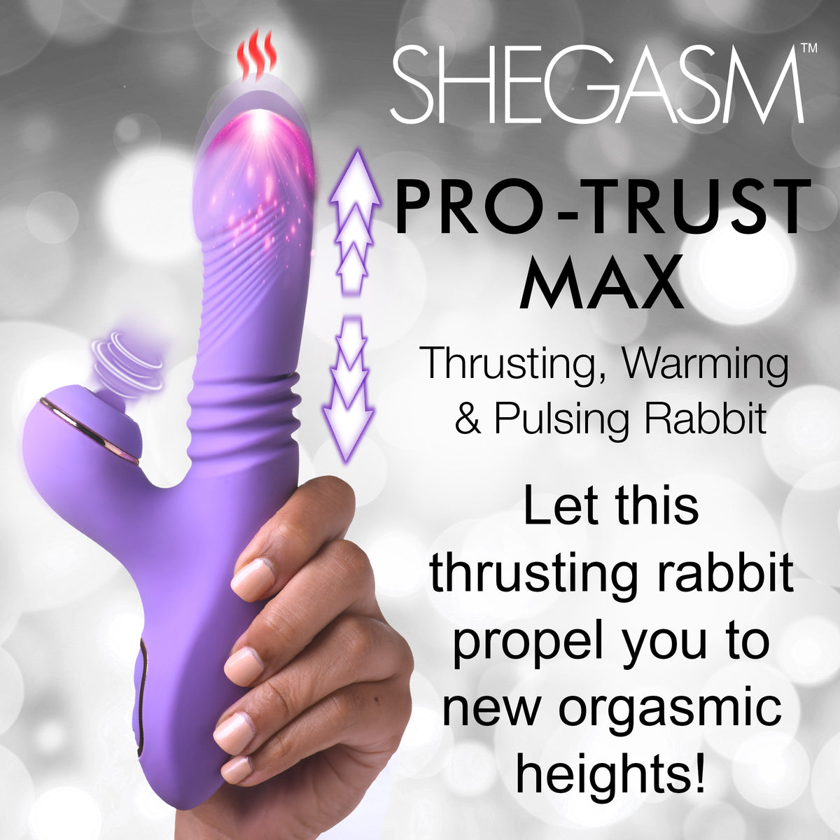 Pro-Thrust Max 14X Thrusting and Pulsing Silicone Rabbit – rabbit vibrator, Silicone (view 2)
