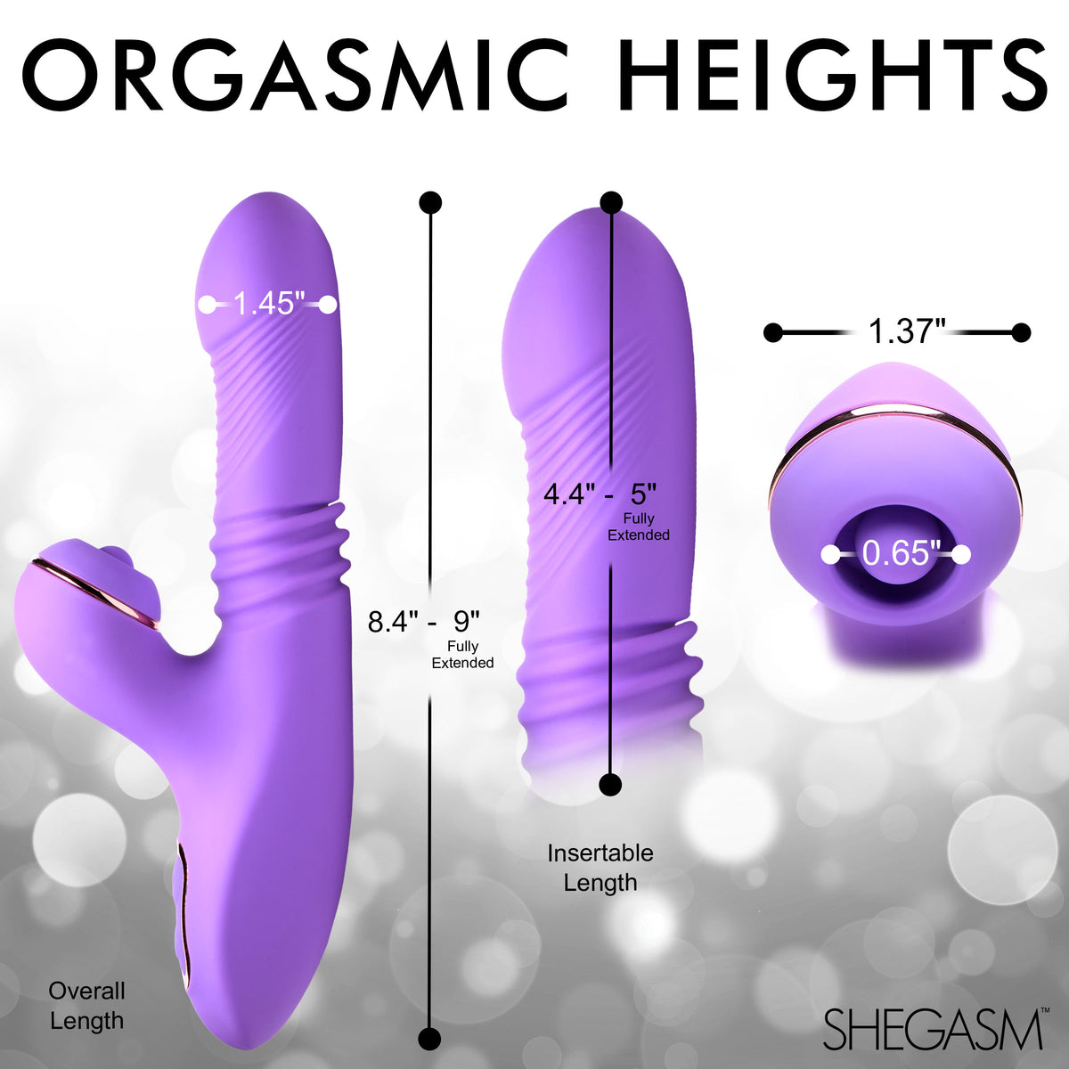 Pro-Thrust Max 14X Thrusting and Pulsing Silicone Rabbit – rabbit vibrator, Silicone (view 4)