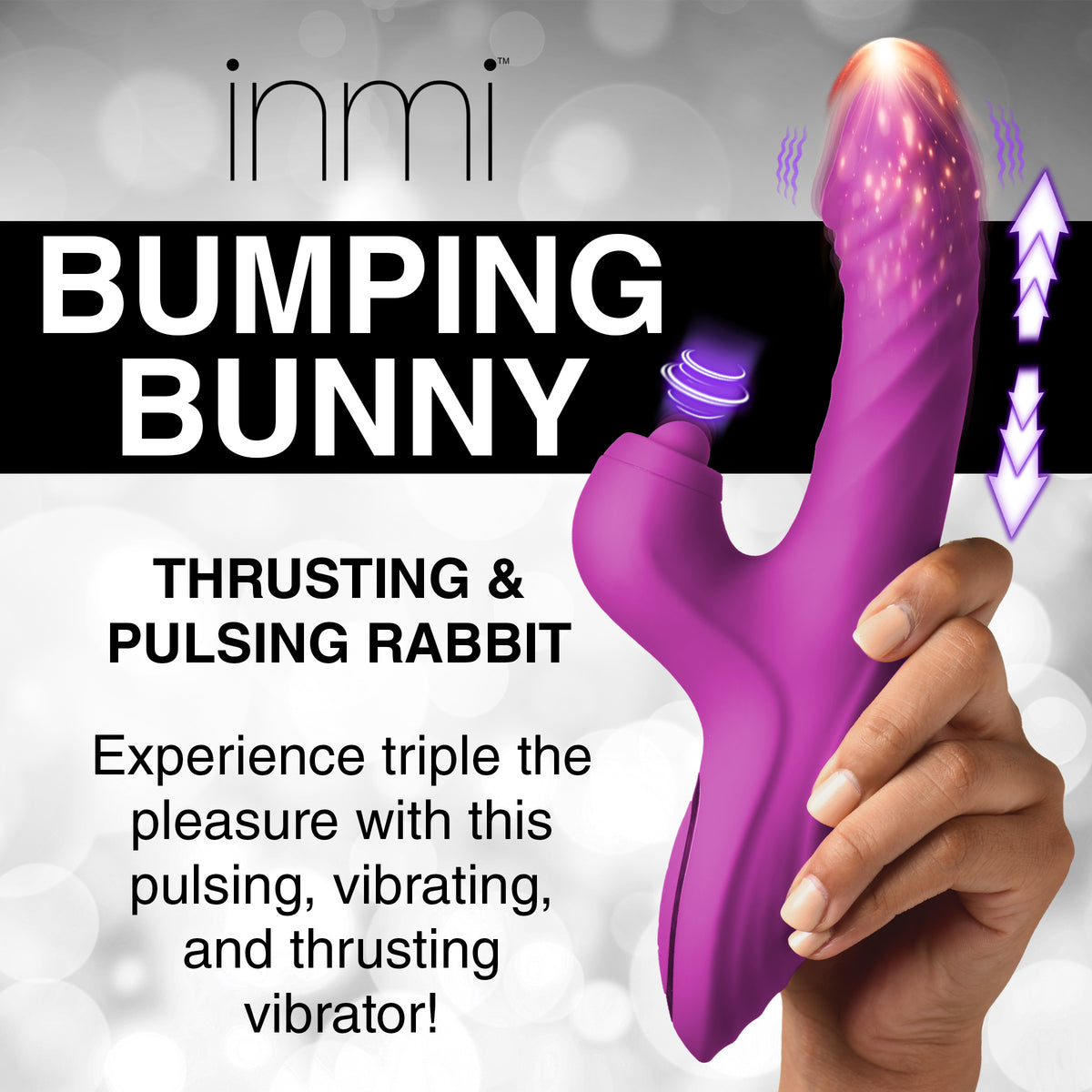 Bumping Bunny Thrusting &amp; Pulsing Silicone Rabbit Vibrator, Silicone (view 2)