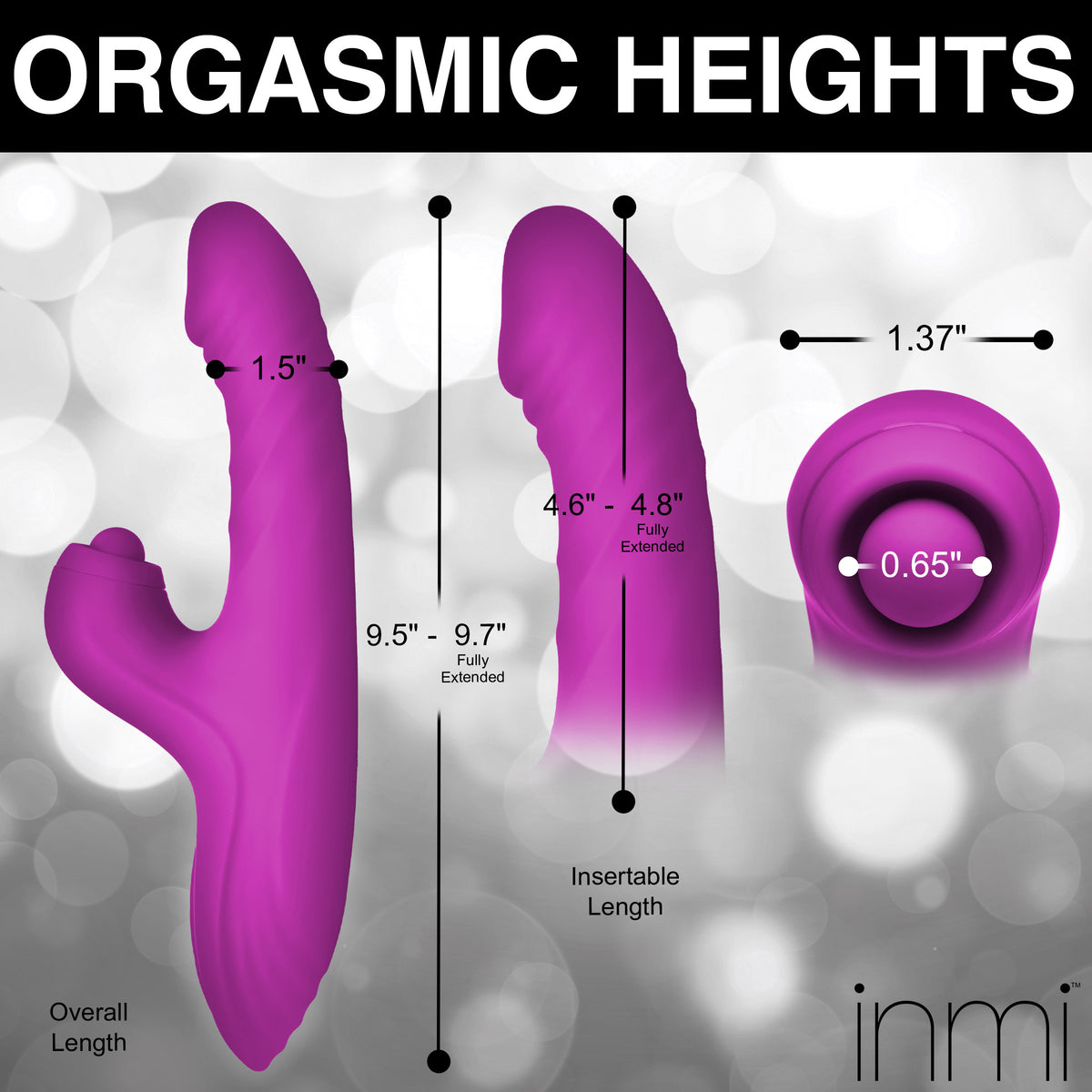 Bumping Bunny Thrusting &amp; Pulsing Silicone Rabbit Vibrator, Silicone (view 4)