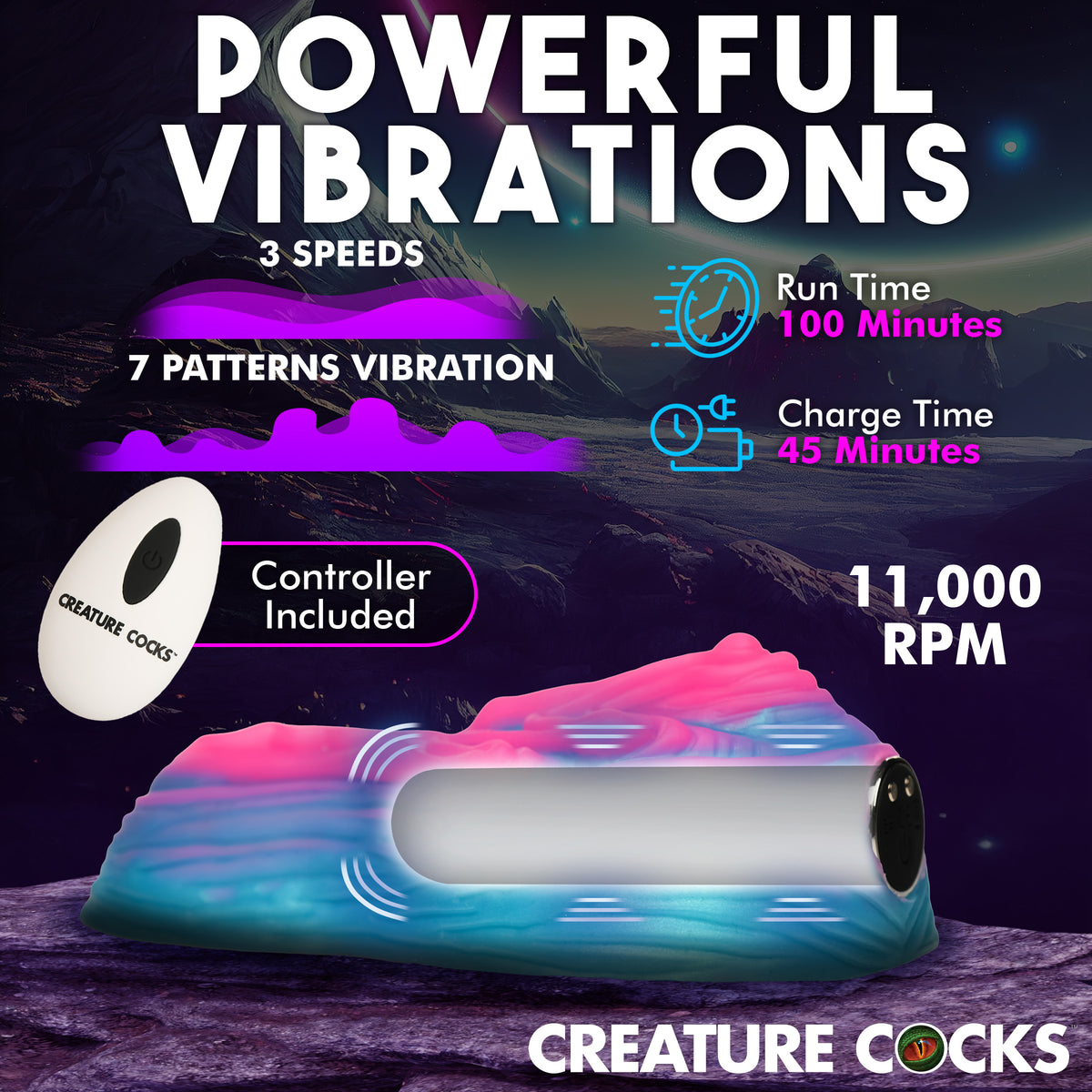 Vulvaron Vibrating Silicone Grinder – dildo, Silicone (view 3)