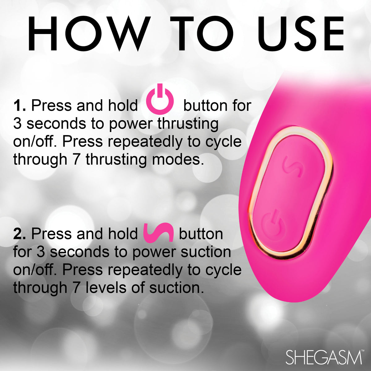 Pro-Thrust Thrusting Suction Silicone Rabbit Vibrator, Silicone (view 6)