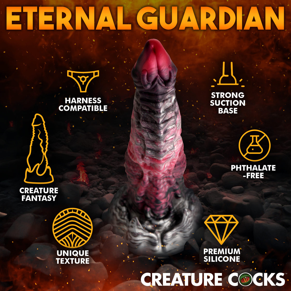 Hades Silicone Dildo - Large, Silicone (view 5)