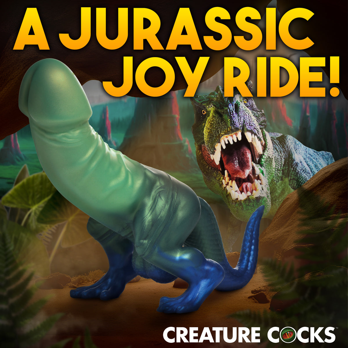 Jurassic Cock Dinosaur Silicone Dildo, Silicone (view 3)