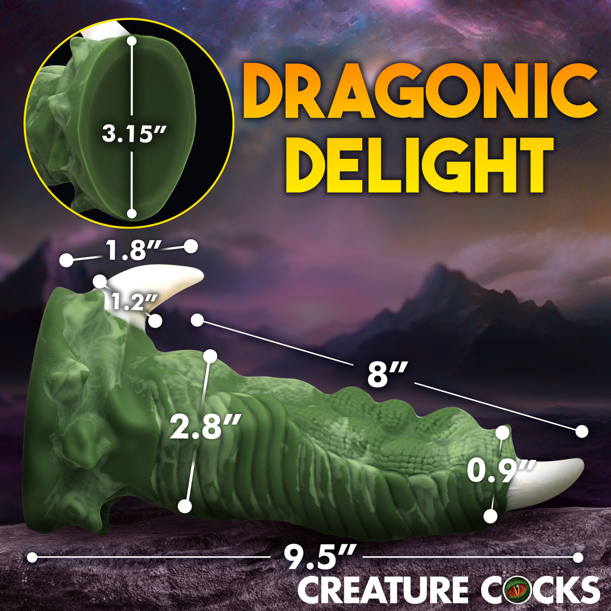 Large Dragon Claw Silicone Dildo, Silicone (view 4)