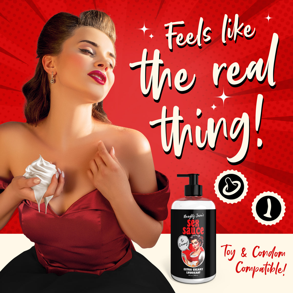 Naughty Jane's Sex Sauce Extra Creamy Lubricant - 16oz (view 5)