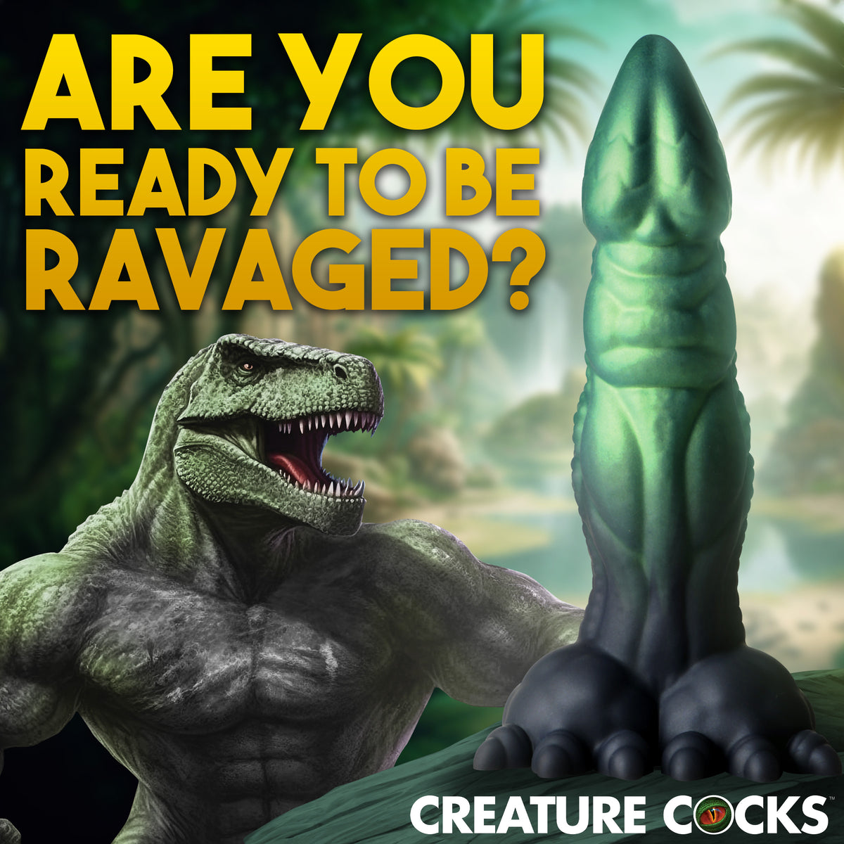 Dickosaur Dinosaur Silicone Dildo, Silicone (view 3)