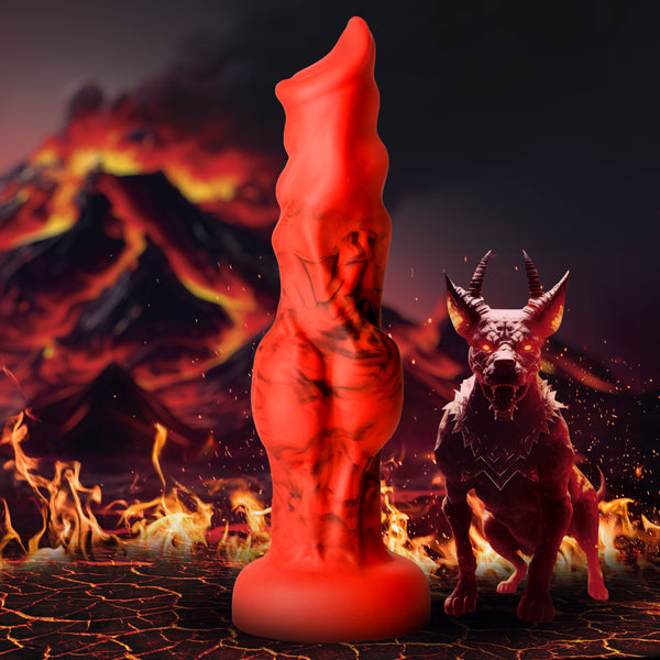Fire Hound Silicone Dildo - Small, Silicone