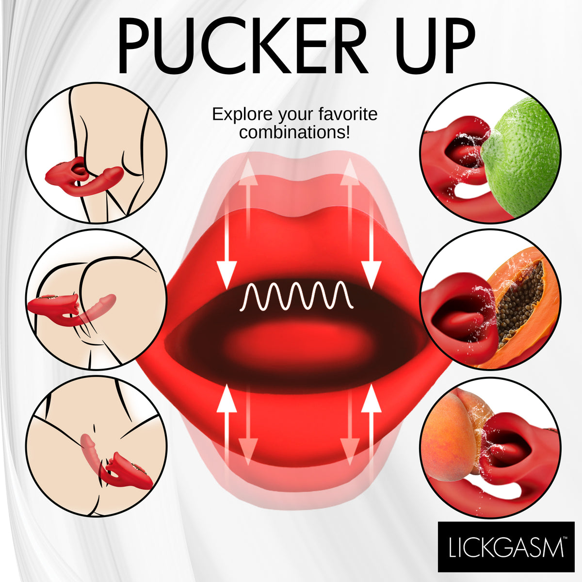 Deep Kiss Silicone Licking Rabbit Vibrator, Silicone (view 6)