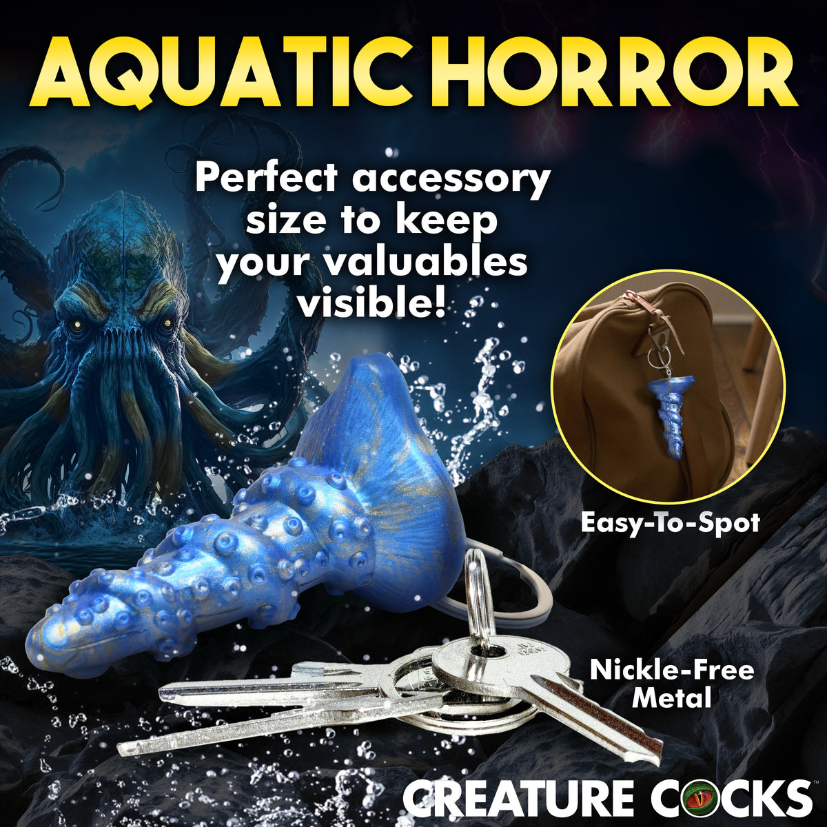 Lord Kraken Mini Dildo Key Chain, Silicone (view 6)