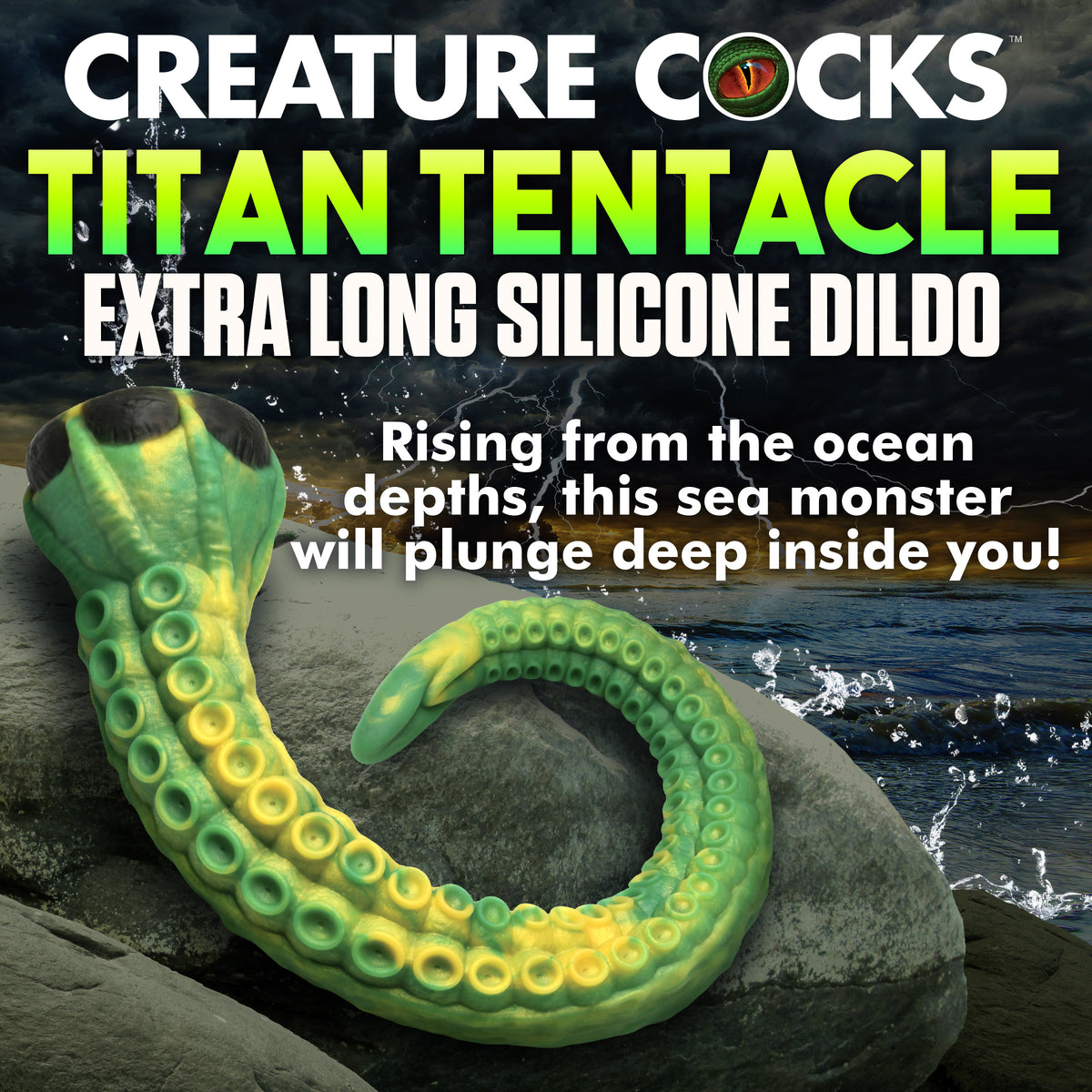 Titan Tentacle Extra Long Silicone Dildo, Silicone (view 2)