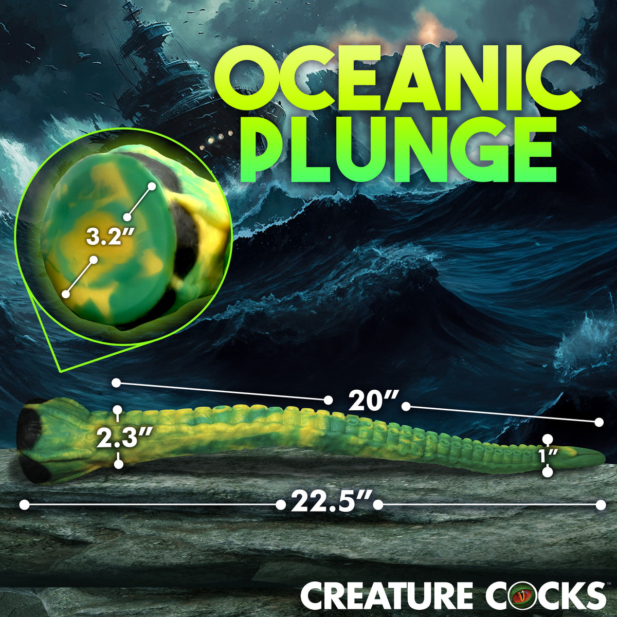 Titan Tentacle Extra Long Silicone Dildo, Silicone (view 4)