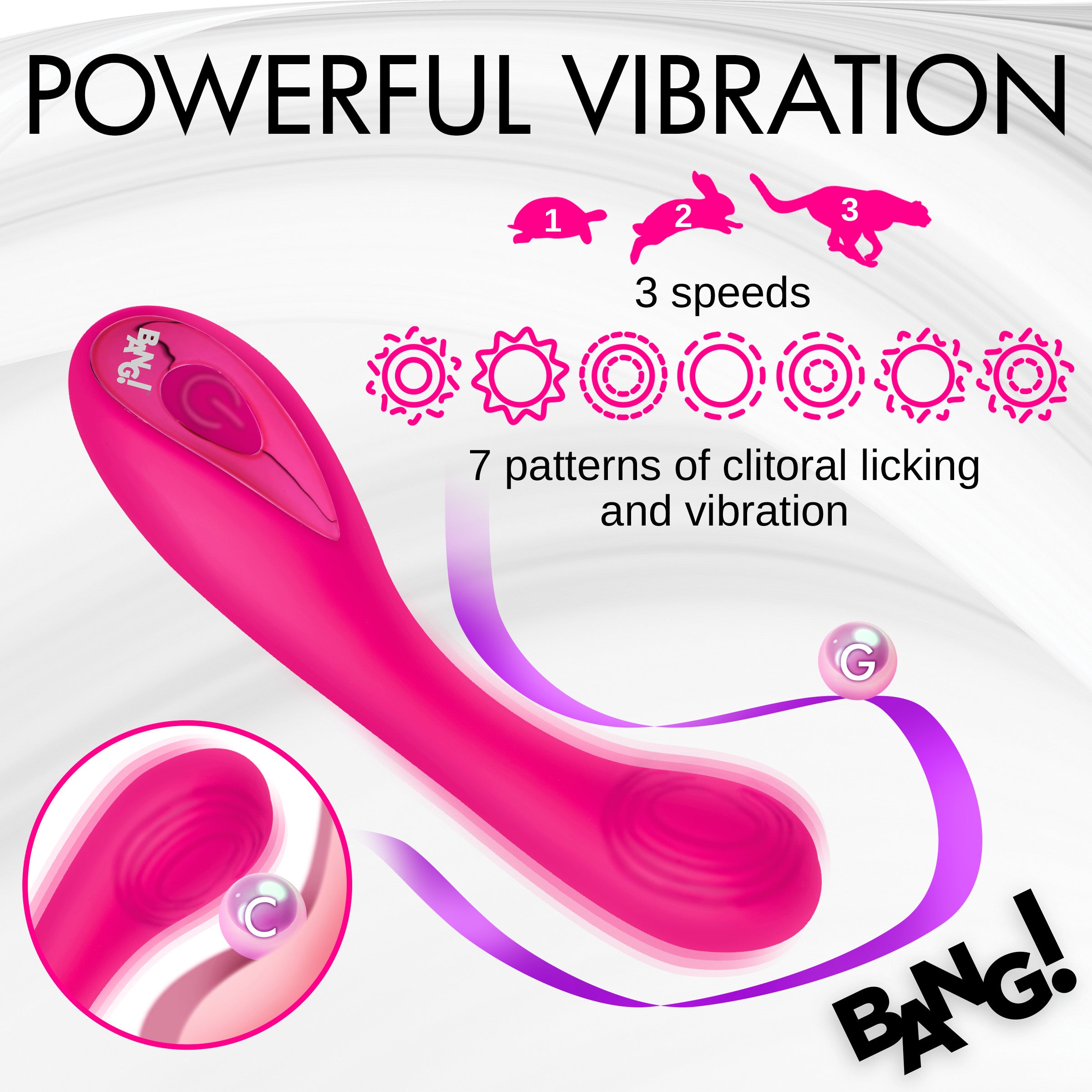 Silicone G-Spot Vibrator - Pink