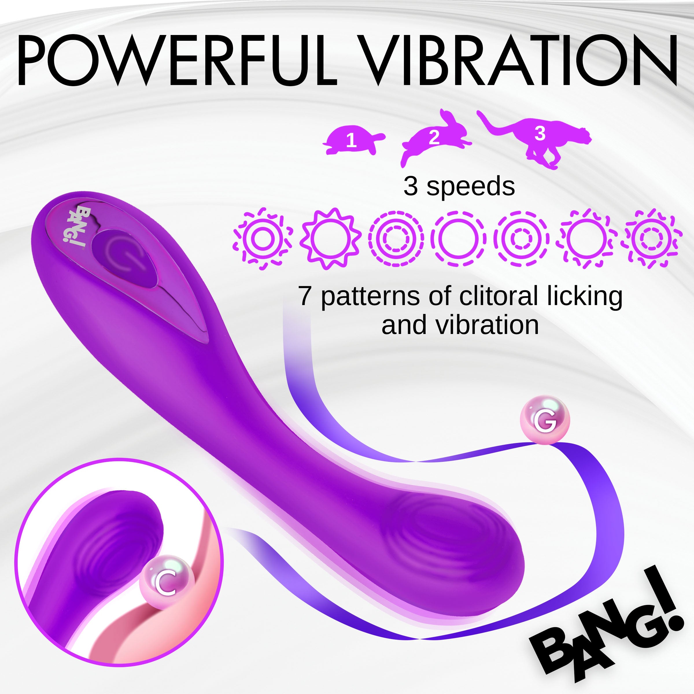 Silicone G-Spot Vibrator - Purple