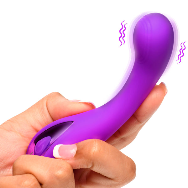 Silicone G-Spot Vibrator - Purple, Silicone