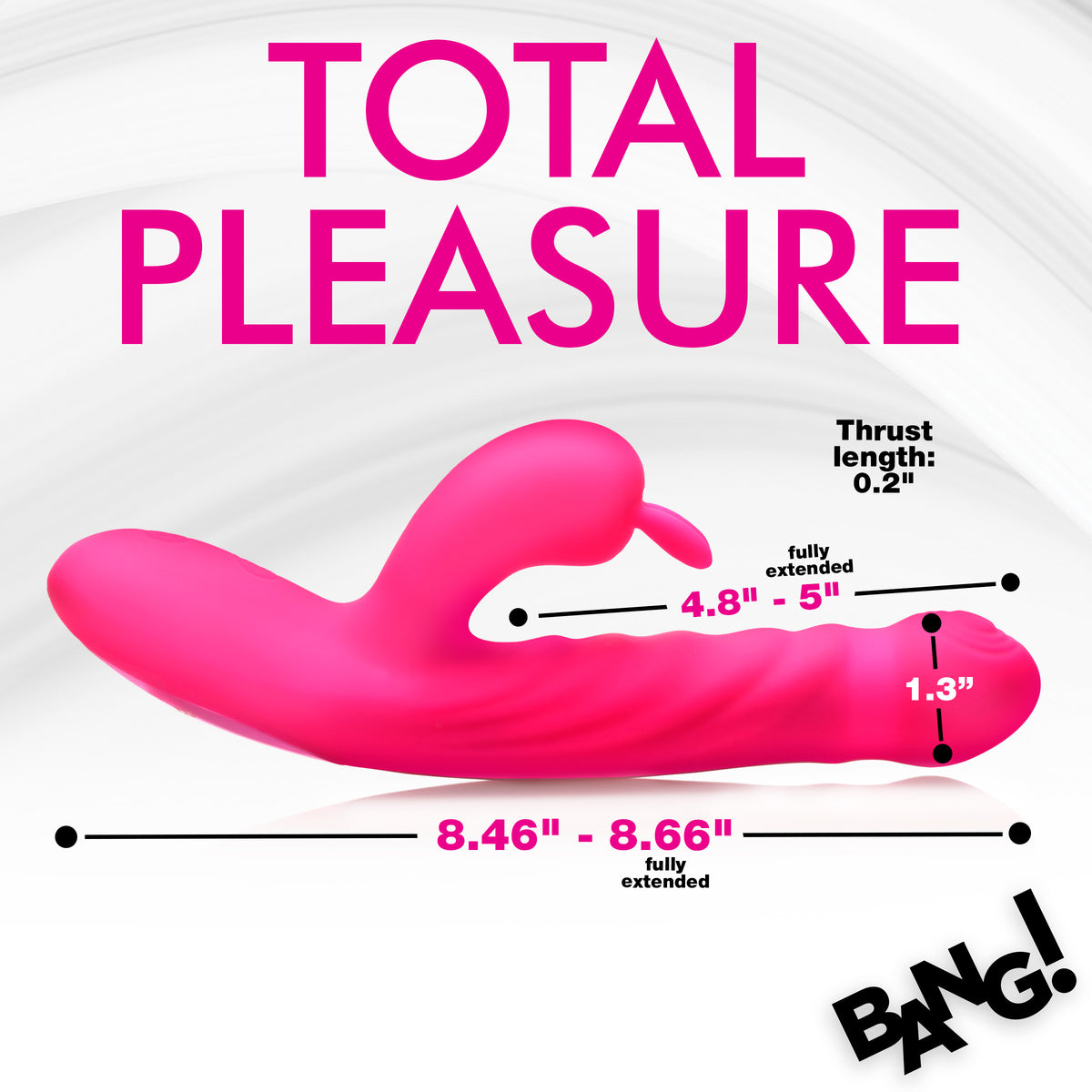 Thrusting and Vibrating Silicone Rabbit Vibrator, Silicone (view 4)