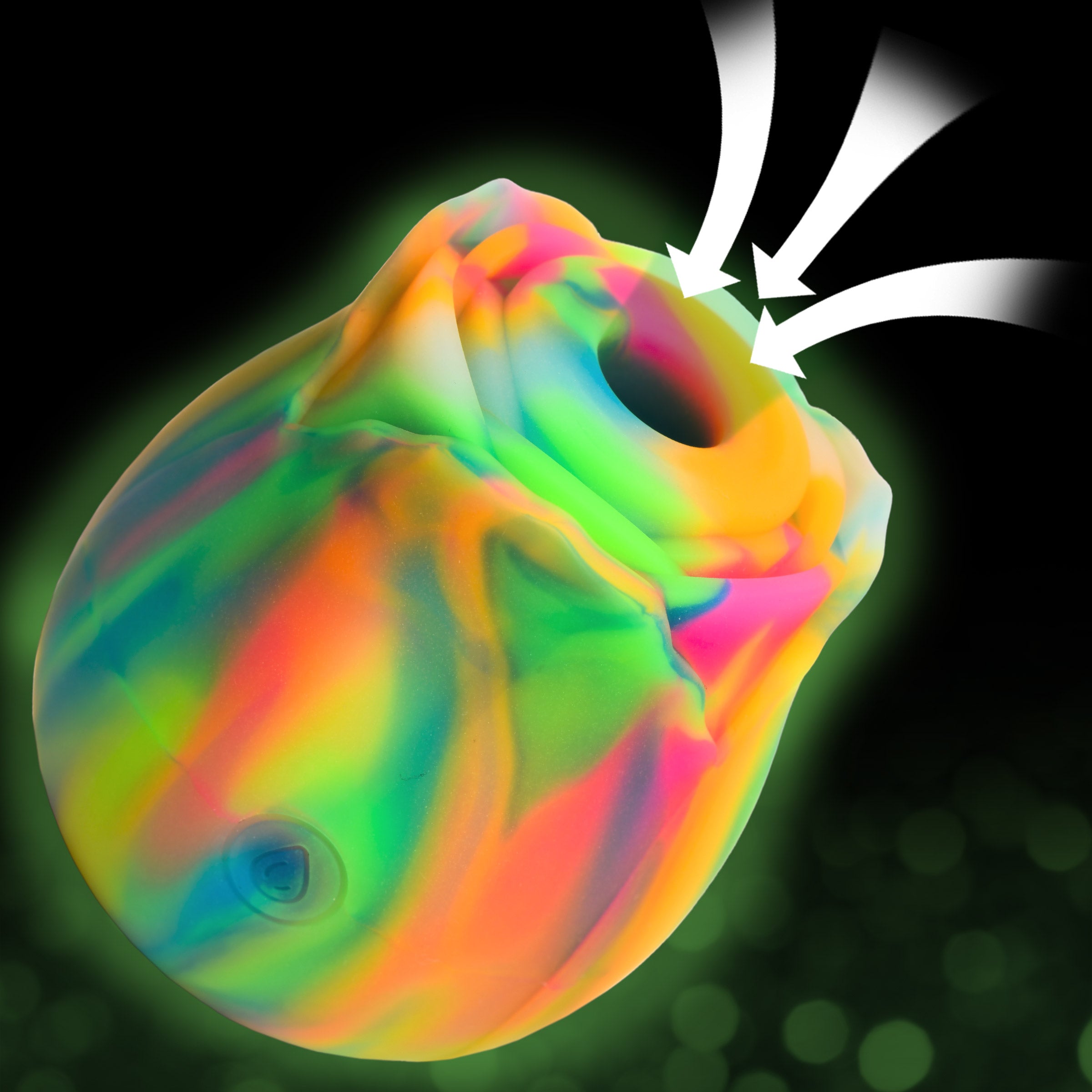 Glow-in-the-Dark Clitoral Stimulator Rose Vibrator - Multi Color