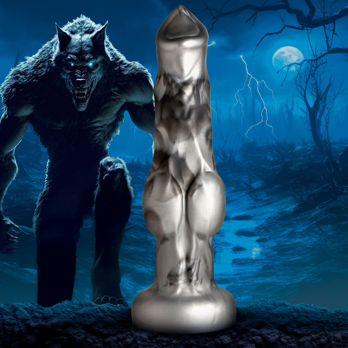 Night Prowler Silicone Dildo - Medium, Silicone