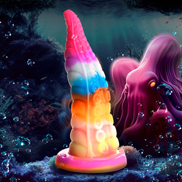 Luminoctopus Glow-In-The-Dark Tentacle Silicone Dildo, Silicone