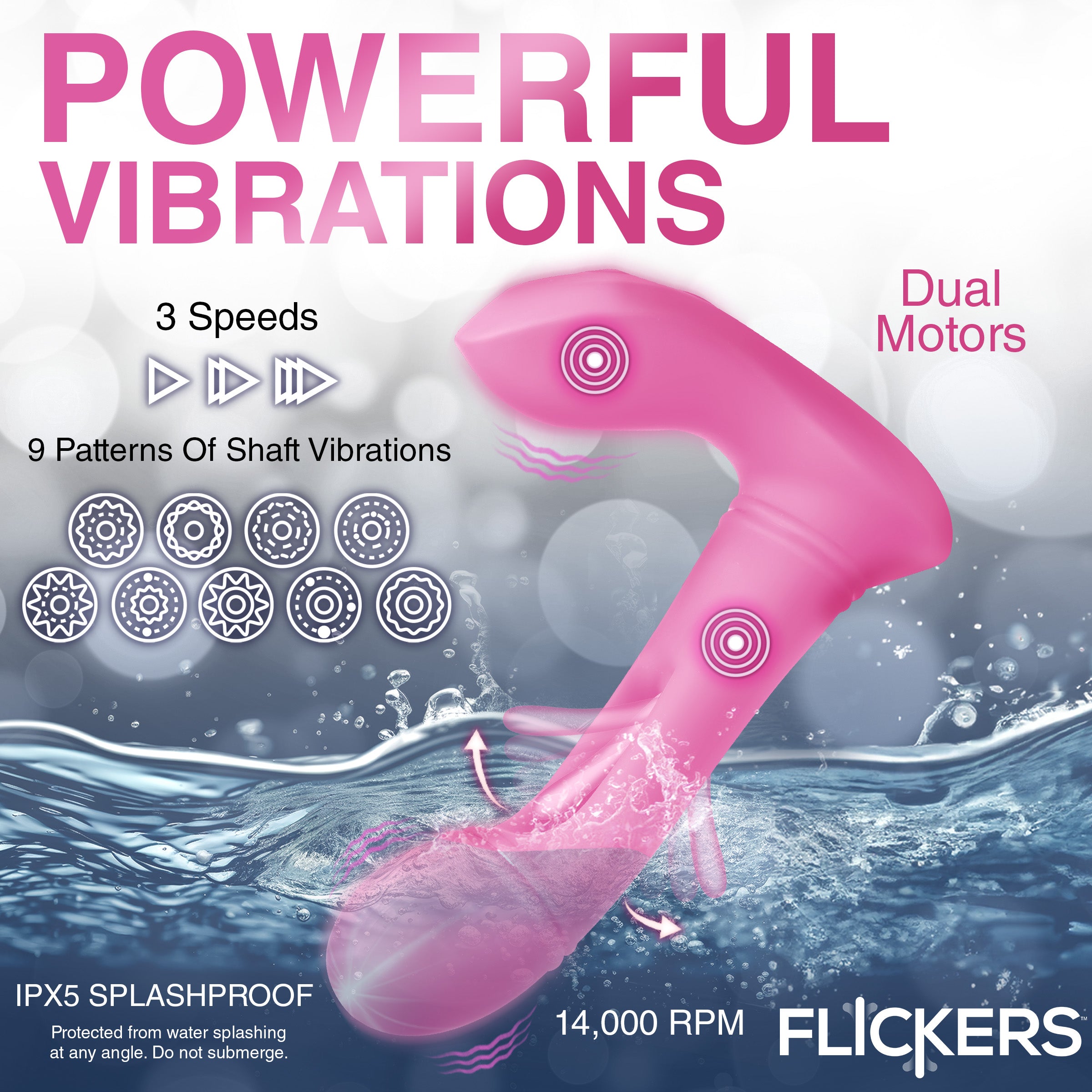 Silicone Flicking G-Spot Vibrator - Pink