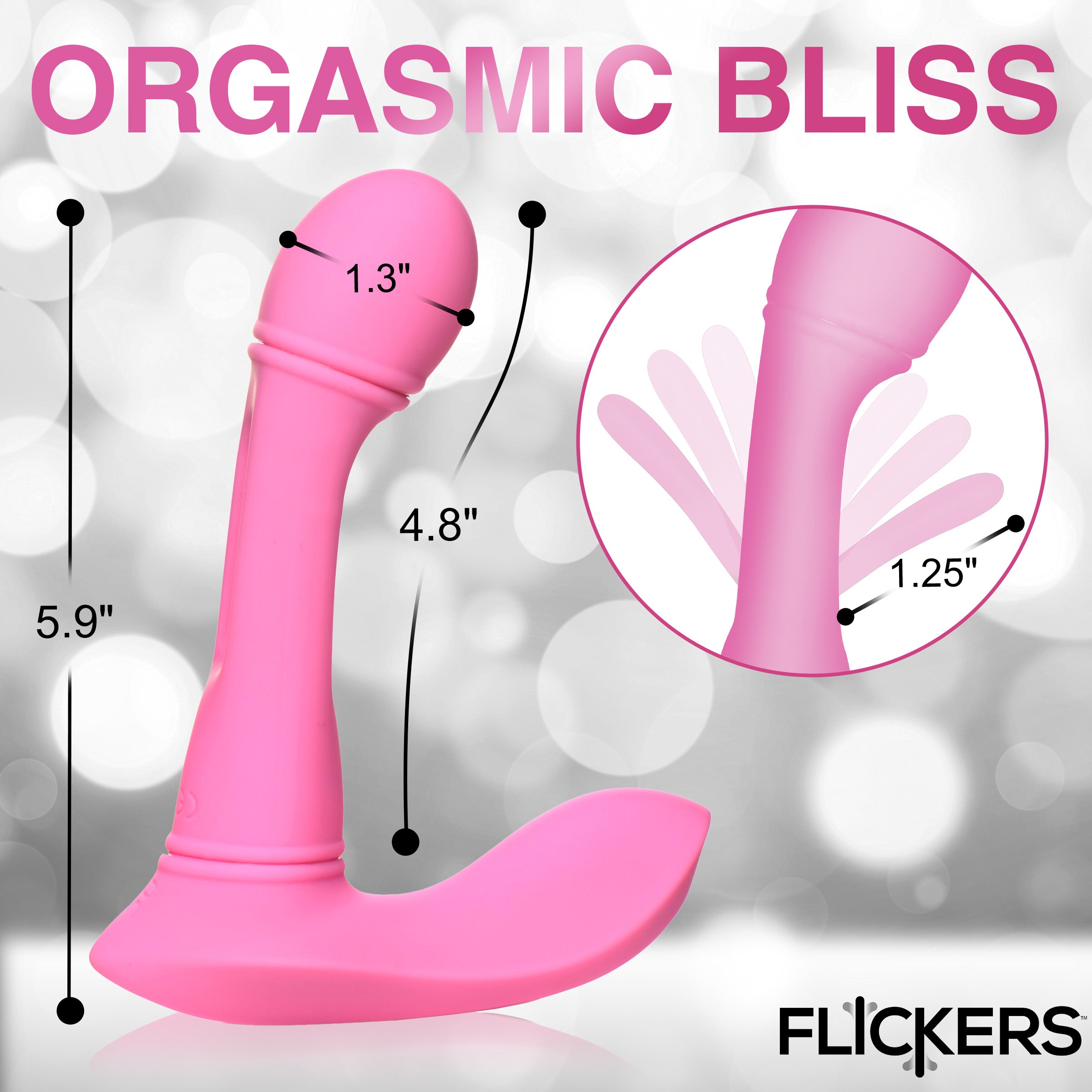 Silicone Flicking G-Spot Vibrator - Pink