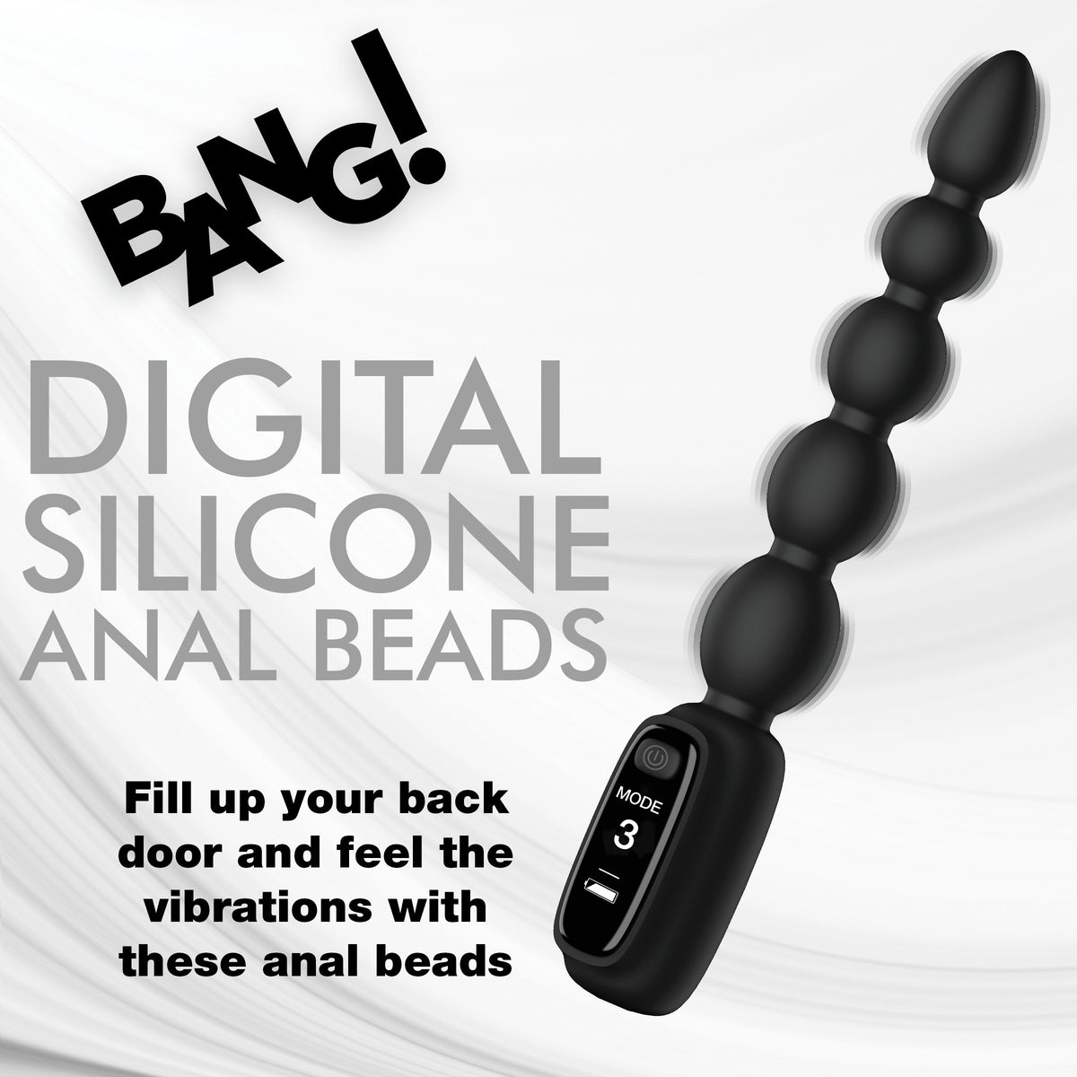 Silicone Anal Beads with Digital Display, Silicone (view 2)