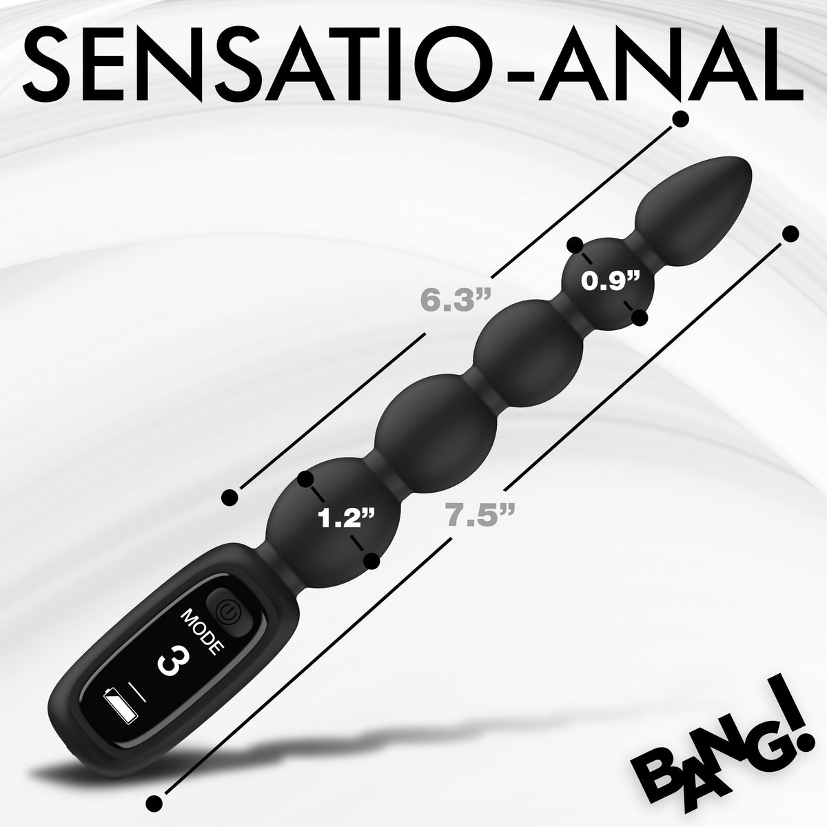 Silicone Anal Beads with Digital Display, Silicone (view 4)