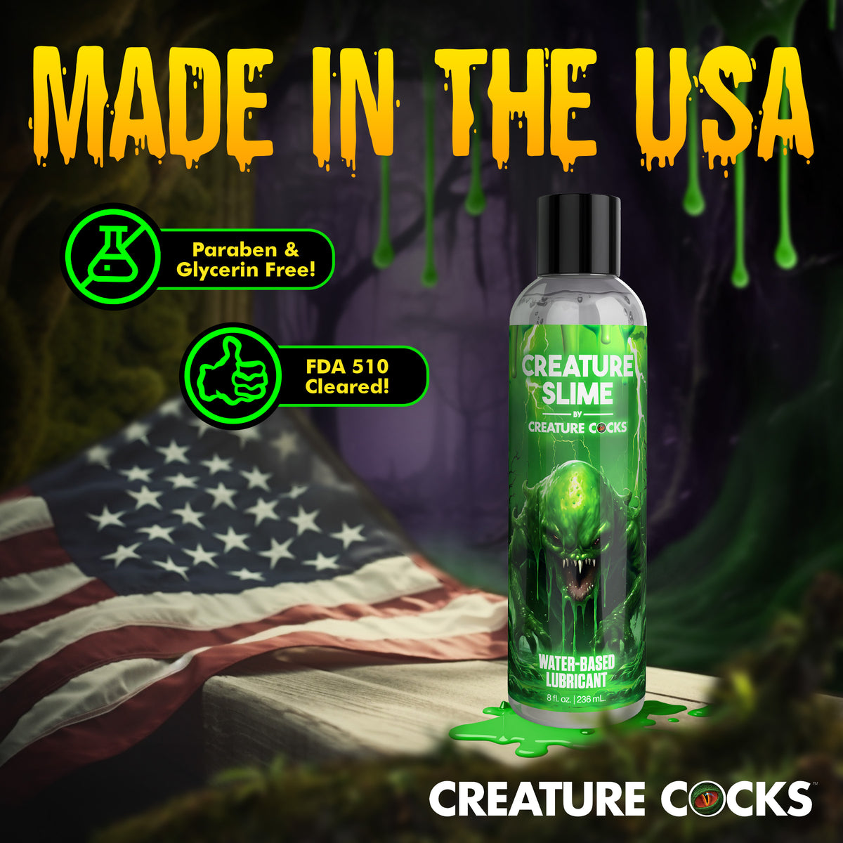 Creature Slime Water-Based Lubricant - 8oz (view 5)