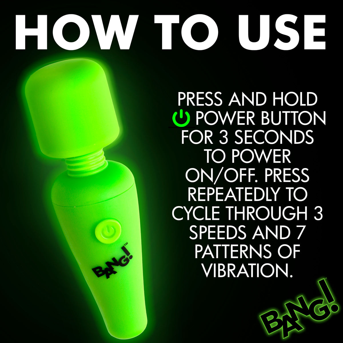 Glow-in-the-Dark Silicone Wand – wand massager, Silicone (view 5)