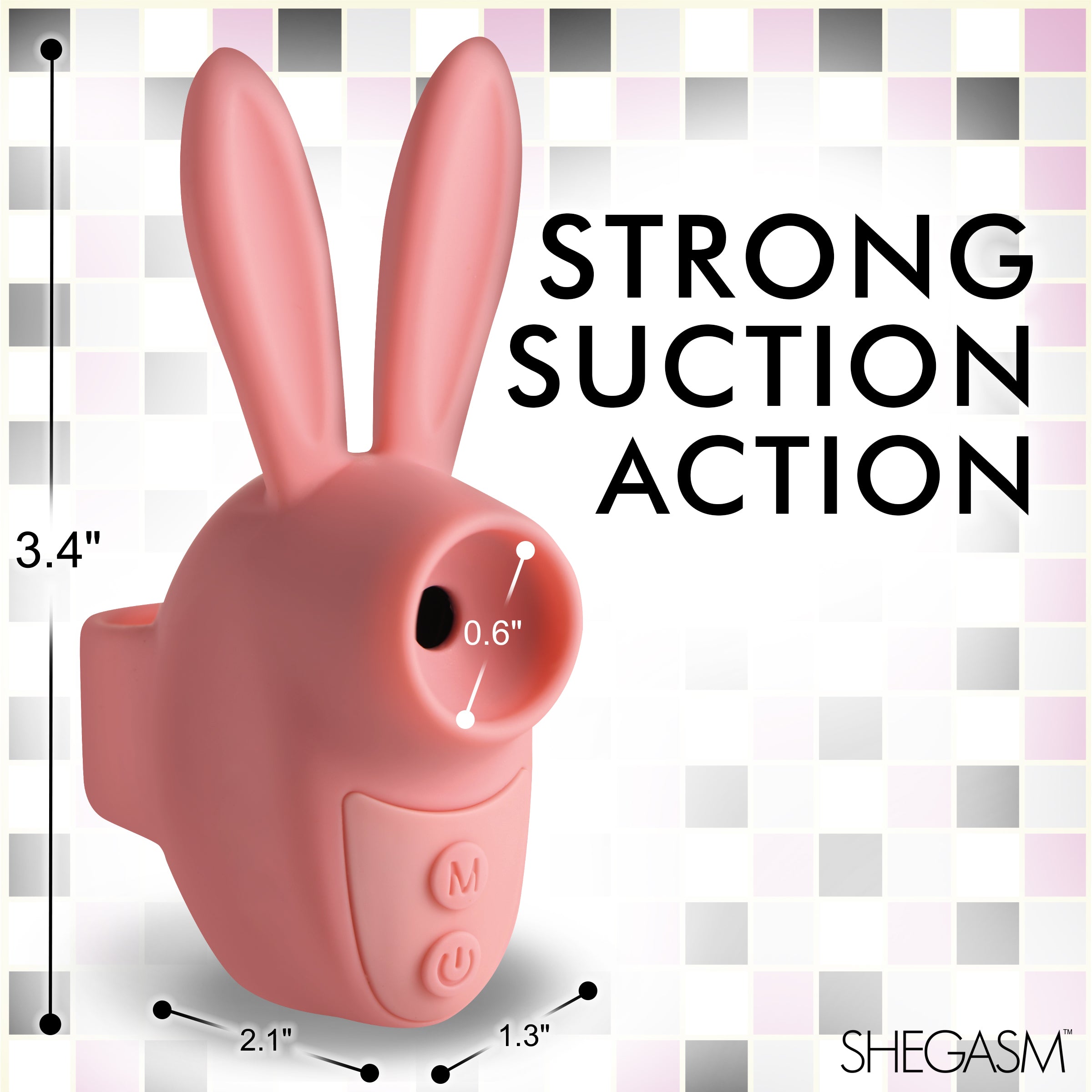 Sucky Bunny Clit Stimulator Finger Vibrator - Pink