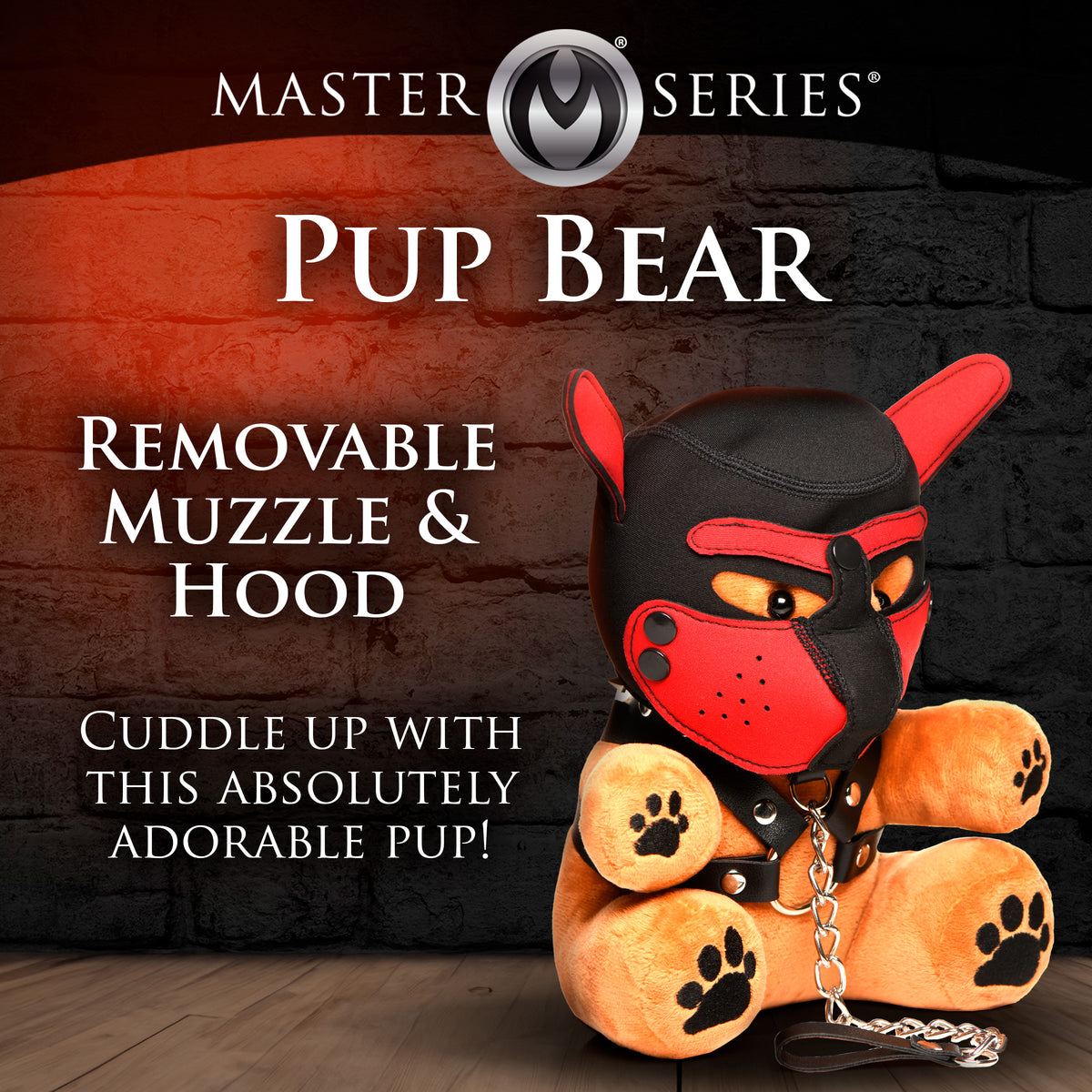 Pup Bear with Removeable Muzzle and Hood – hood and blindfold, Metal (view 2)