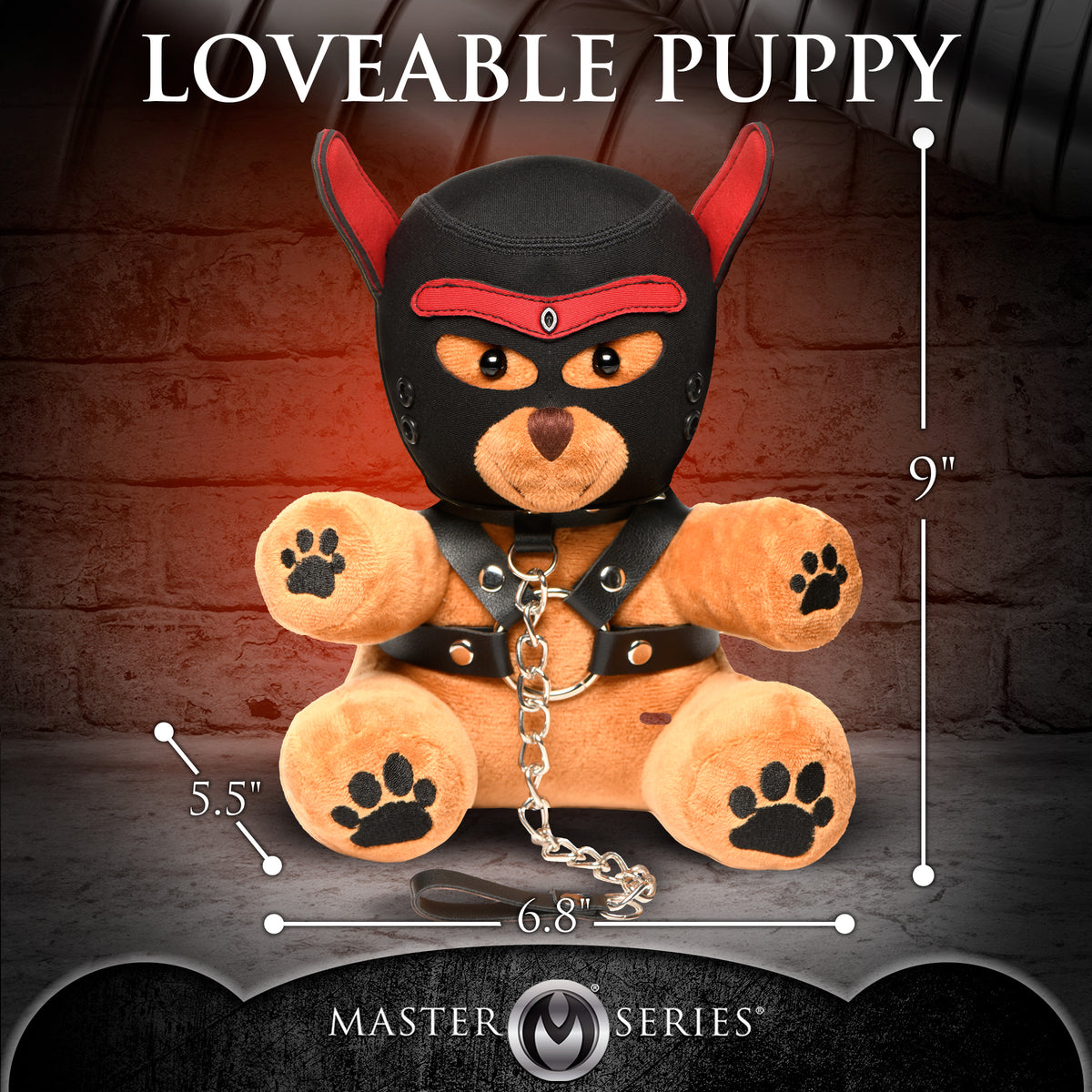 Pup Bear with Removeable Muzzle and Hood – hood and blindfold, Metal (view 4)