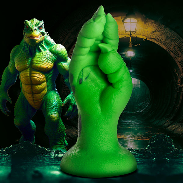 Raptor Claw Fisting Silicone Dildo - Green, Silicone