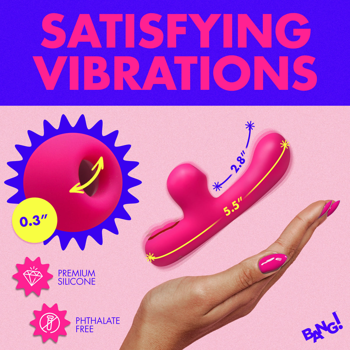 Mini Suction Silicone G-Spot Rabbit Vibrator, Silicone (view 5)