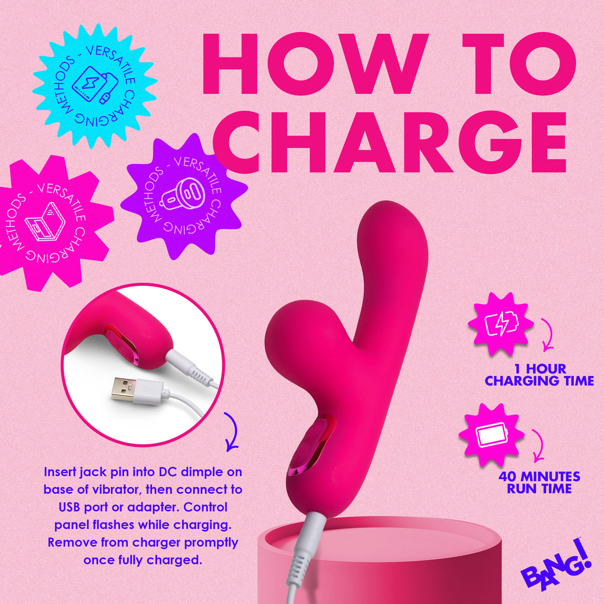 Mini Suction Silicone G-Spot Rabbit Vibrator, Silicone (view 6)